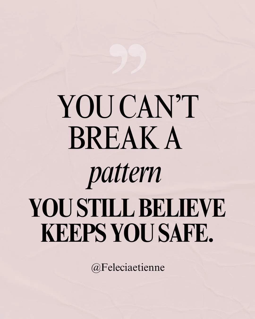 Read this twice:

You can&rsquo;t break a pattern you still believe keeps you safe.

This is why high achievers get stuck in the same loops not because they lack discipline, but because their nervous system has confused familiar with safe.

🔥 Overwo