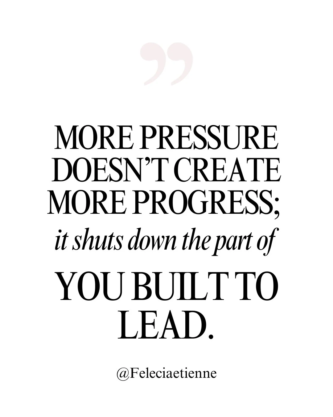 More pressure isn&rsquo;t &ldquo;motivation.&rdquo;

It&rsquo;s a shutdown signal.

Your system can&rsquo;t lead when it&rsquo;s in survival mode but it can when it feels safe, grounded, and regulated.

Want to learn the rhythm high performers use to