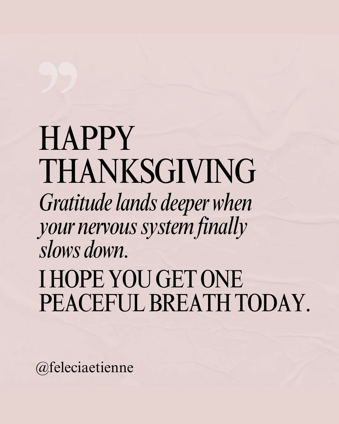 If today feels a little overwhelming, here&rsquo;s your reminder:

Gratitude isn&rsquo;t something you force; it&rsquo;s something your body accesses when it finally feels safe enough to pause.

High achievers don&rsquo;t struggle with thankfulness.
