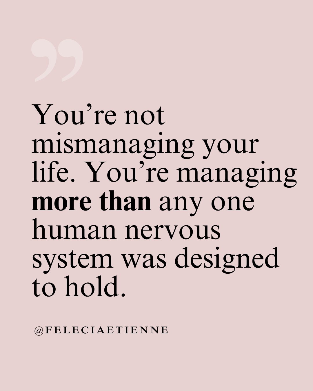 Let&rsquo;s be honest:

A lot of people aren&rsquo;t burning out because they&rsquo;re irresponsible.

They&rsquo;re burning out because they&rsquo;re managing more than any human nervous system was designed to hold.

The deadlines.
The emotional lab