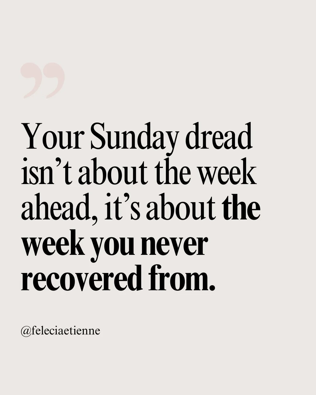 Sunday dread isn't a Monday problem... it's a capacity problem. 

Your system is still carrying last week's residue, making the next week feel daunting. Let's reset without self-judgment.