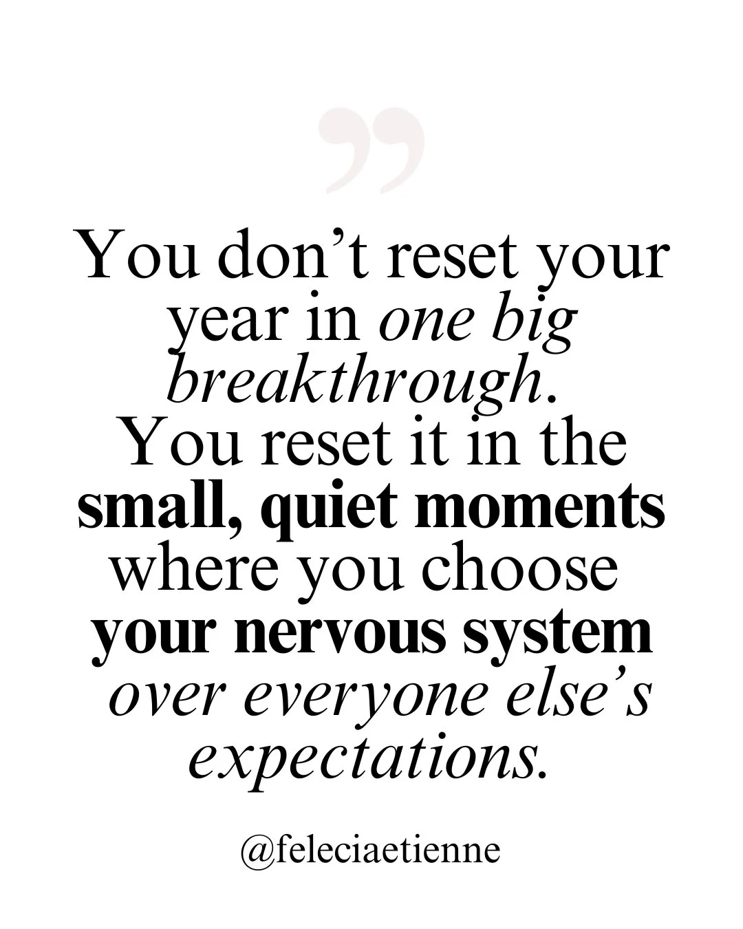 Year resets don&rsquo;t come from one decisive moment.

They&rsquo;re built through consistent choices that protect capacity and regulate the nervous system.

Progress isn&rsquo;t always loud or visible.
Often, it looks like pausing before pushing, s