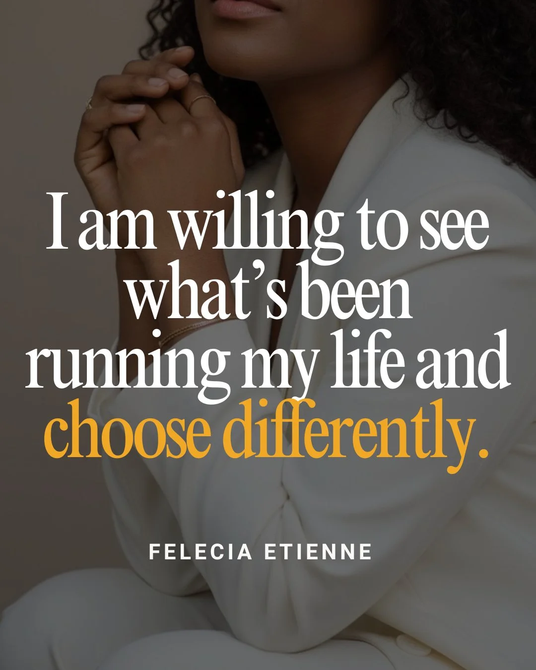 Repeat this with me:

I am willing to see what&rsquo;s been running my life.

Not my goals...
my patterns.
my pressure.
my pace.

And I&rsquo;m choosing differently.

Not smaller.
Not slower.
Just aligned.

Ready to reset your rhythm instead of forci