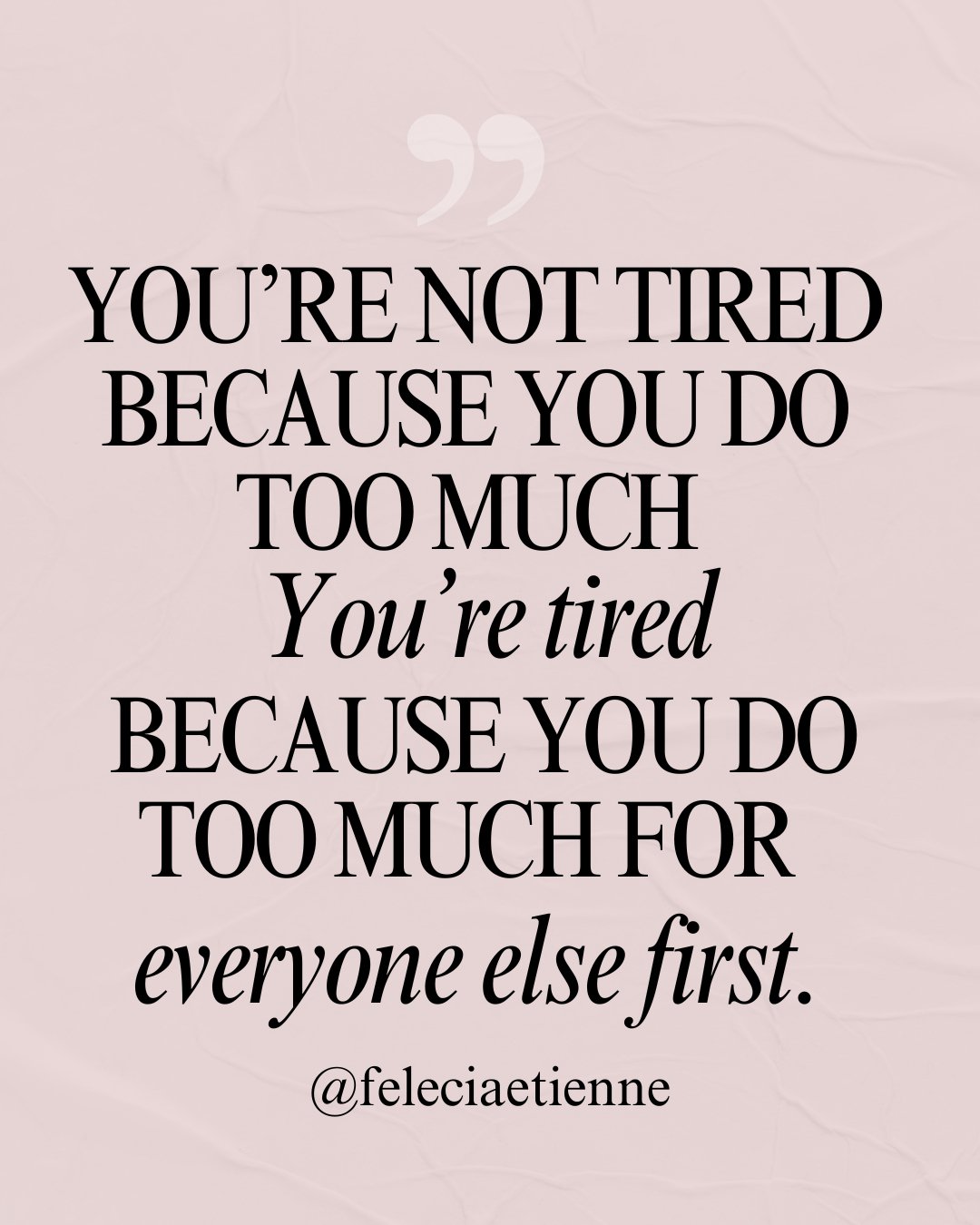 Read that again 👀

High achievers rarely burn out from the work.

They burn out from the unspoken emotional labor underneath the work:

&bull; Saying yes when your whole body is whispering no

 &bull; Holding everyone else together

 &bull; Being th
