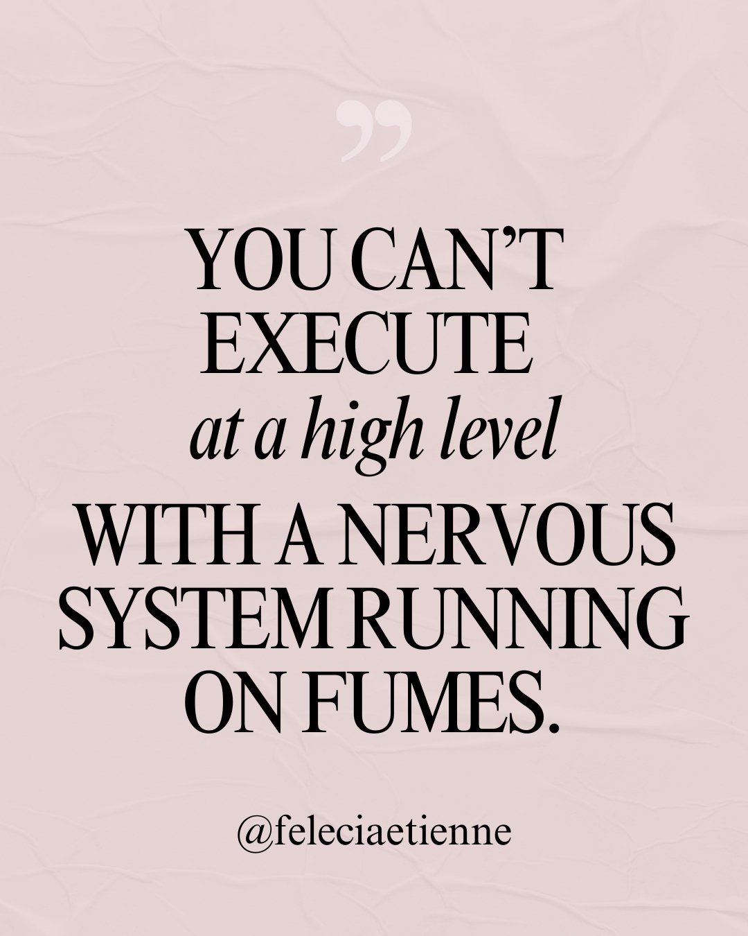 Save this. Read it again later.

High performance doesn&rsquo;t come from pushing harder.

It comes from regulating better.

If Sundays feel restless instead of restorative, your nervous system hasn&rsquo;t fully come out of &ldquo;go mode.&rdquo;

T