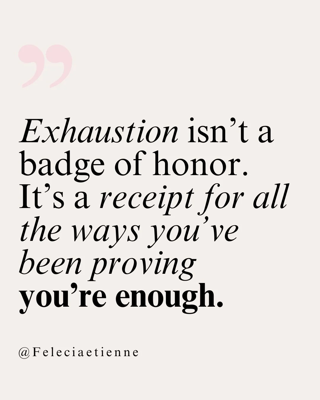 Let&rsquo;s be real 👀

You didn&rsquo;t wake up one day &ldquo;bad at balance.&rdquo;

You learned that:
Full calendar = you&rsquo;re valuable

Saying no = you&rsquo;re selfish

Rest = something you earn after you&rsquo;ve proved yourself

So now yo
