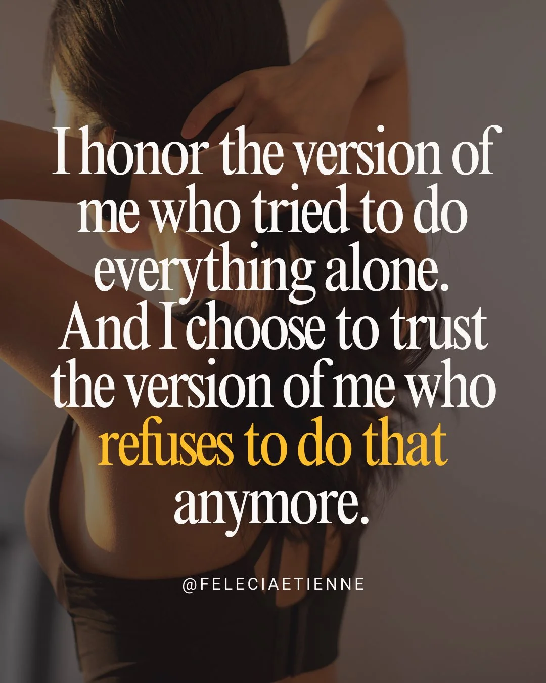 You don&rsquo;t build self-trust by doing more.

You build it by finally honoring your limits instead of abandoning them.

If you&rsquo;ve been the one who carries it all&hellip;

The strong one.

The capable one.

The &ldquo;just give it to me, I&rs