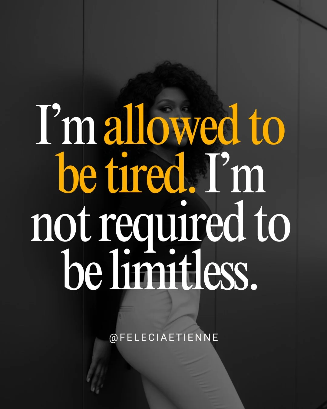 Read this out loud:

&ldquo;I&rsquo;m allowed to be tired.
I&rsquo;m not required to be limitless.&rdquo;

You&rsquo;re a human, not a machine.
Your nervous system has limits, even if your calendar pretends it doesn&rsquo;t.

Save this for the moment