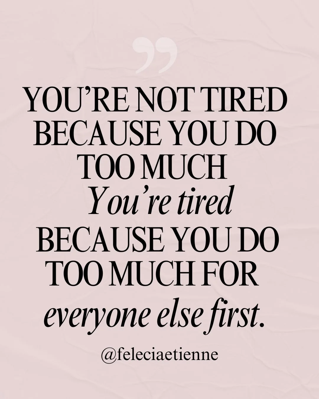 Read that again 👀

High achievers rarely burn out from the work.

They burn out from the unspoken emotional labor underneath the work:

&bull; Saying yes when your whole body is whispering no

&bull; Holding everyone else together

&bull; Being the 