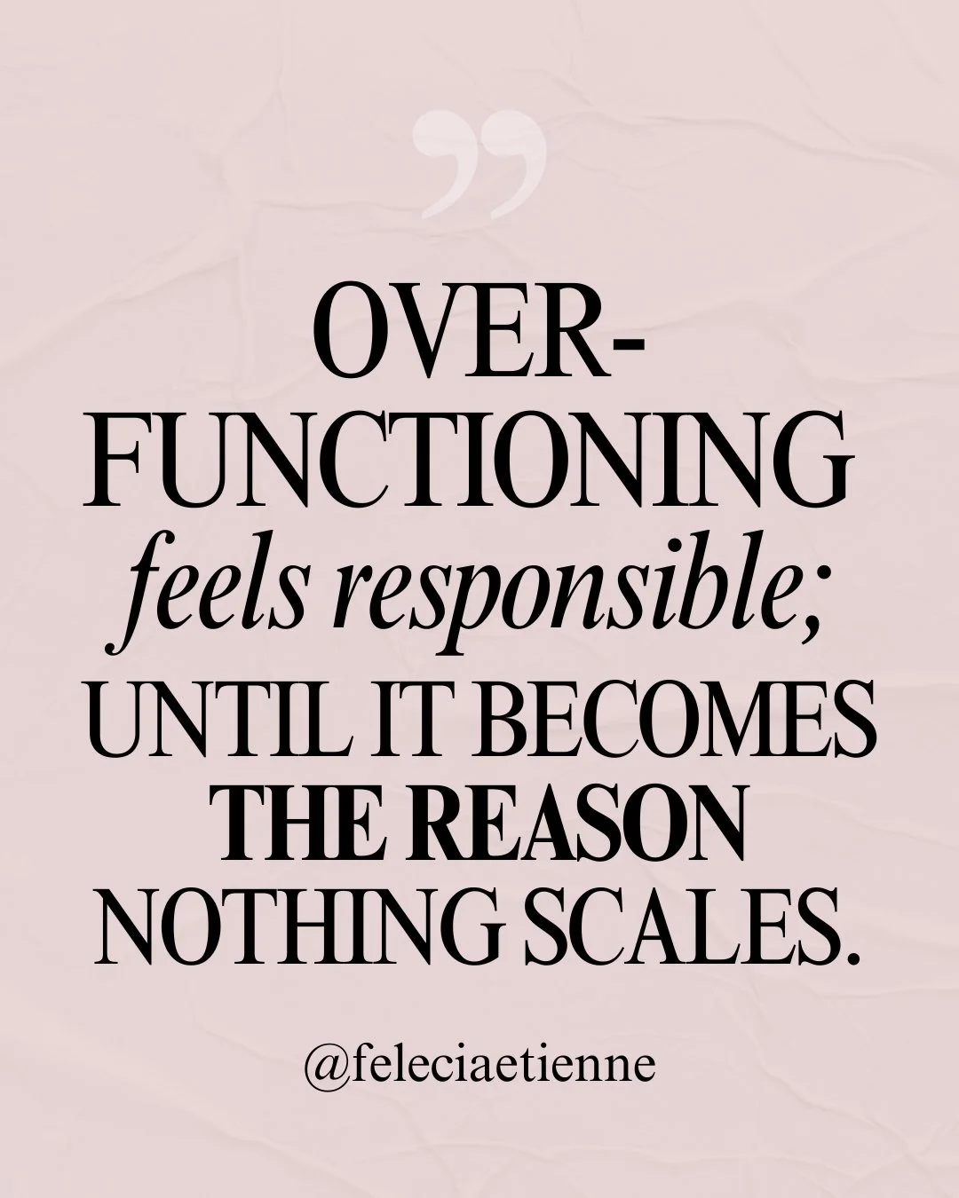 Over-functioning feels responsible&hellip;
until it&rsquo;s the reason nothing scales.

Doing it all isn&rsquo;t leadership.
It&rsquo;s a bottleneck.

Ready to reset how you lead and protect your energy?
Comment &ldquo;CEO&rdquo; and I&rsquo;ll send 