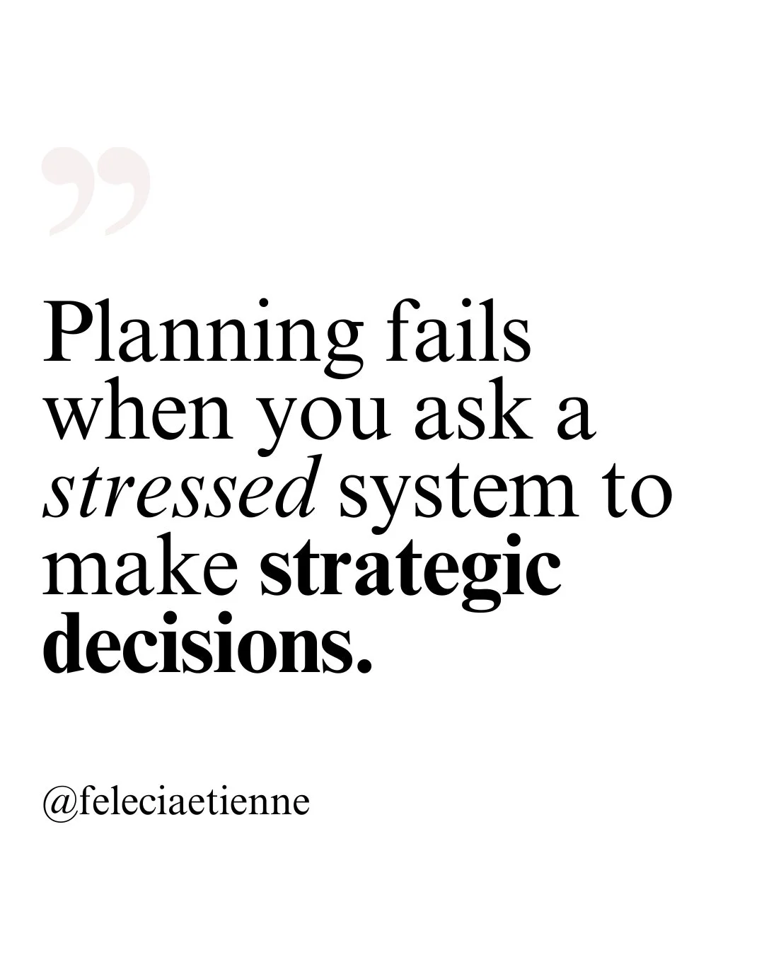 Clarity doesn&rsquo;t come from pressure.
It comes from regulation.

When your nervous system is overloaded, even the best plan feels heavy, confusing, or impossible to start.

Before you optimize the calendar, stabilize the system running it.

Good 