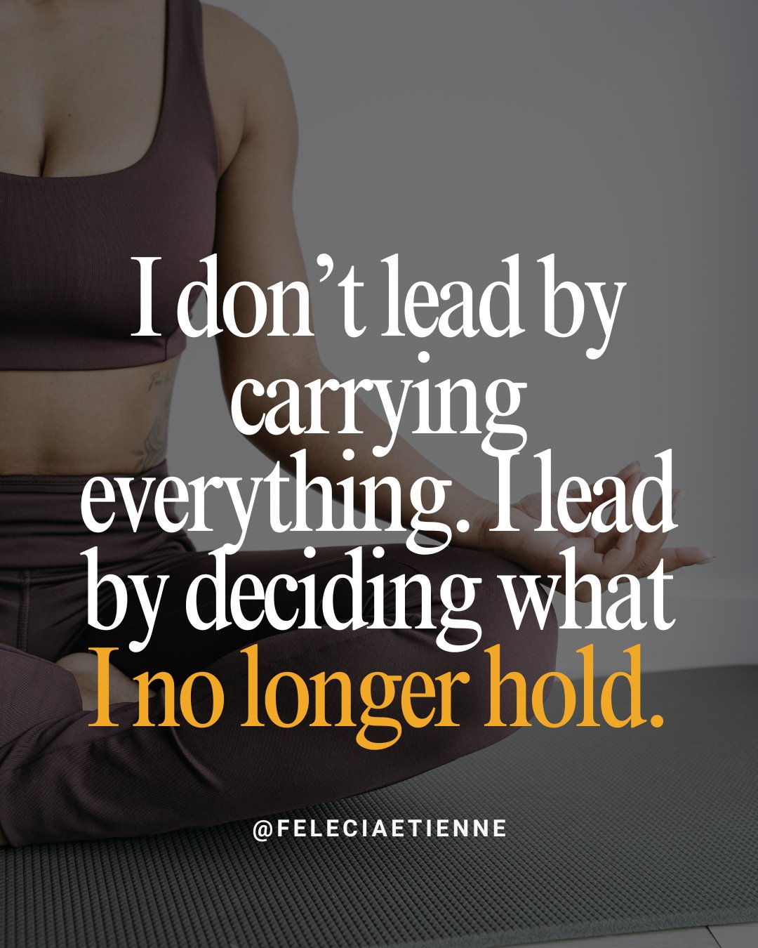 Carrying everything isn&rsquo;t leadership.
It&rsquo;s survival mode.

Not every fire is yours.
Not every problem needs your hands.
Not every expectation deserves your energy.

Strong doesn&rsquo;t mean overloaded.
Capable doesn&rsquo;t mean constant