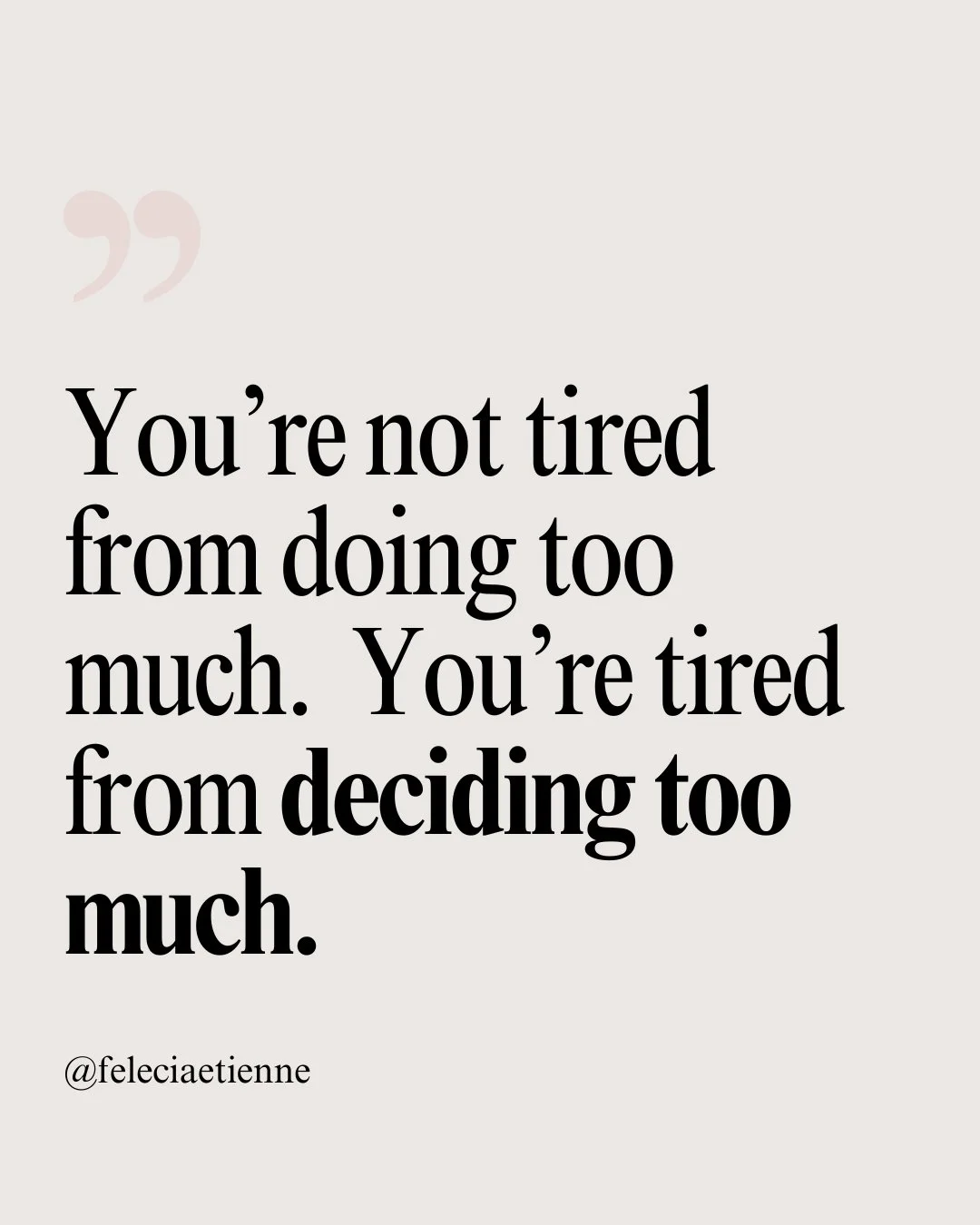 Decision fatigue doesn&rsquo;t always look like exhaustion.

Sometimes it looks like:

&ndash; overthinking simple choices

&ndash; delaying things you already know how to do

&ndash; rewriting plans instead of finishing them

&ndash; feeling mentall