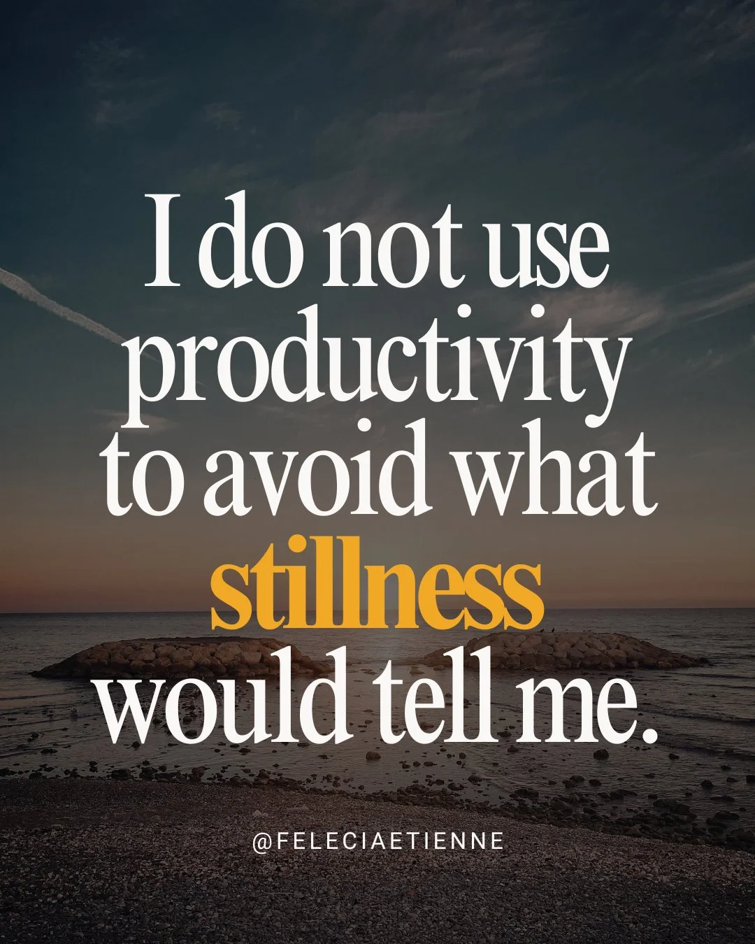 Busyness can be a powerful distraction.

Another task.
Another idea.
Another thing to optimize.

Because when everything is moving, you don&rsquo;t have to sit with what your body is trying to say.

But stillness has information.

It shows you:
&ndas