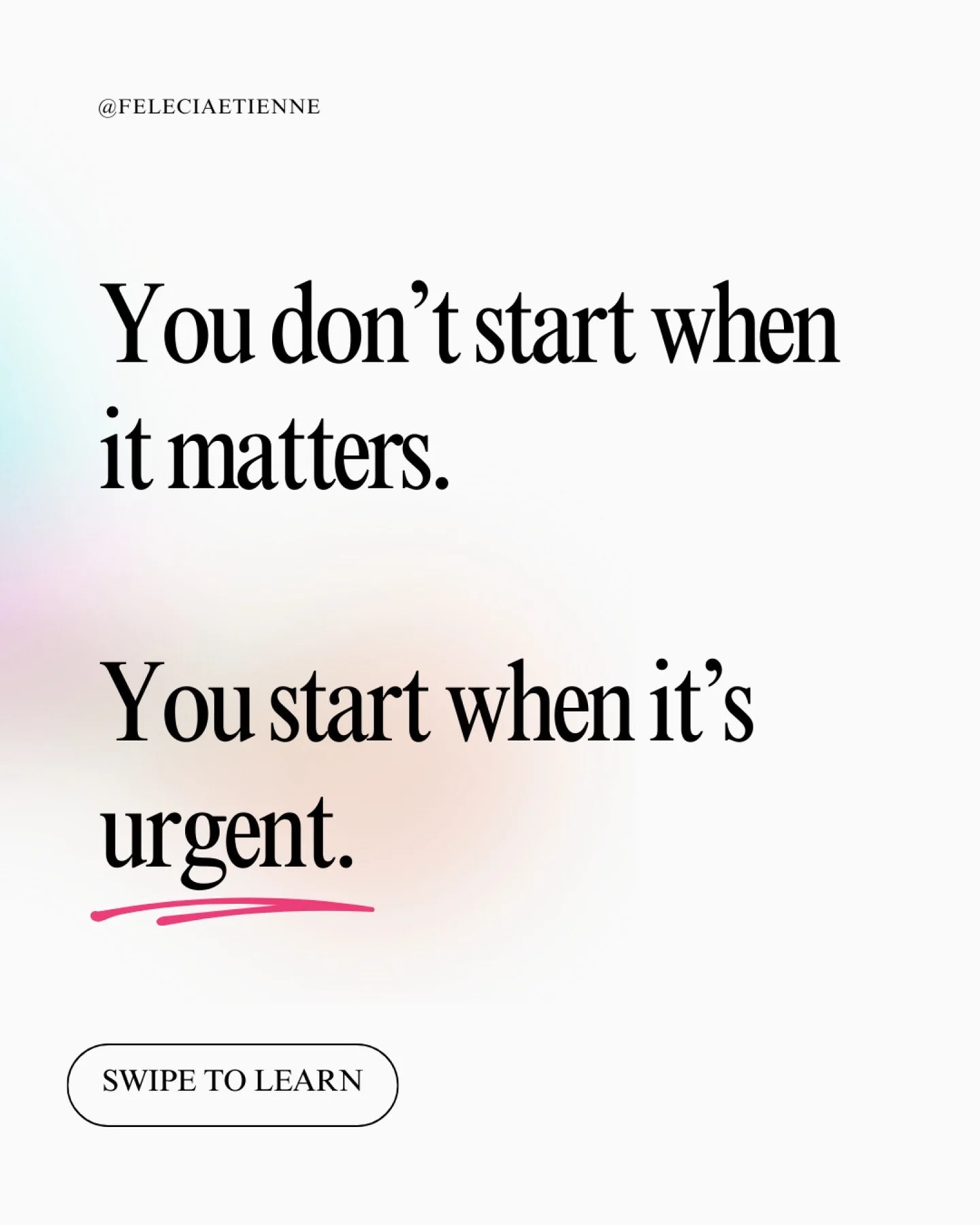 When urgency becomes your trigger,
your best thinking only shows up under pressure.

Not when it would actually make the biggest impact.

So the cycle repeats:

Delay &rarr; Pressure &rarr; Sprint &rarr; Exhaustion &rarr; Repeat

This isn&rsquo;t a d