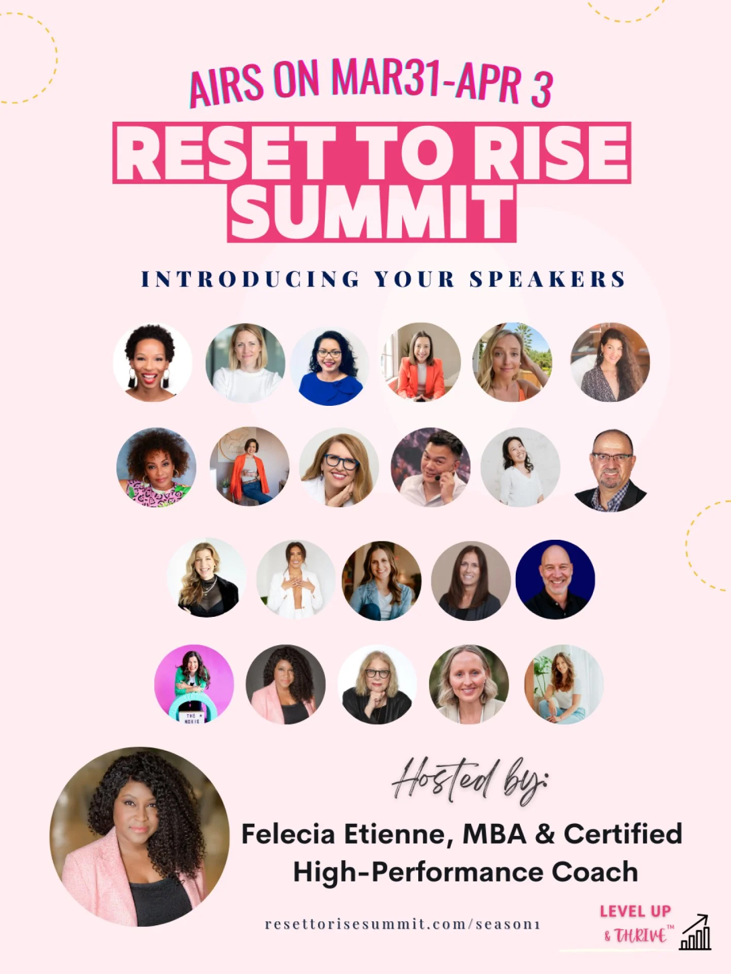 📣 Introducing the experts behind RESET to RISE&trade; Summit 📣

Inside this room, you&rsquo;re not just learning what to do&hellip;

You&rsquo;re learning how to:

✨ Rewire your rhythm so execution finally sticks
✨ Reclaim your energy without sacri