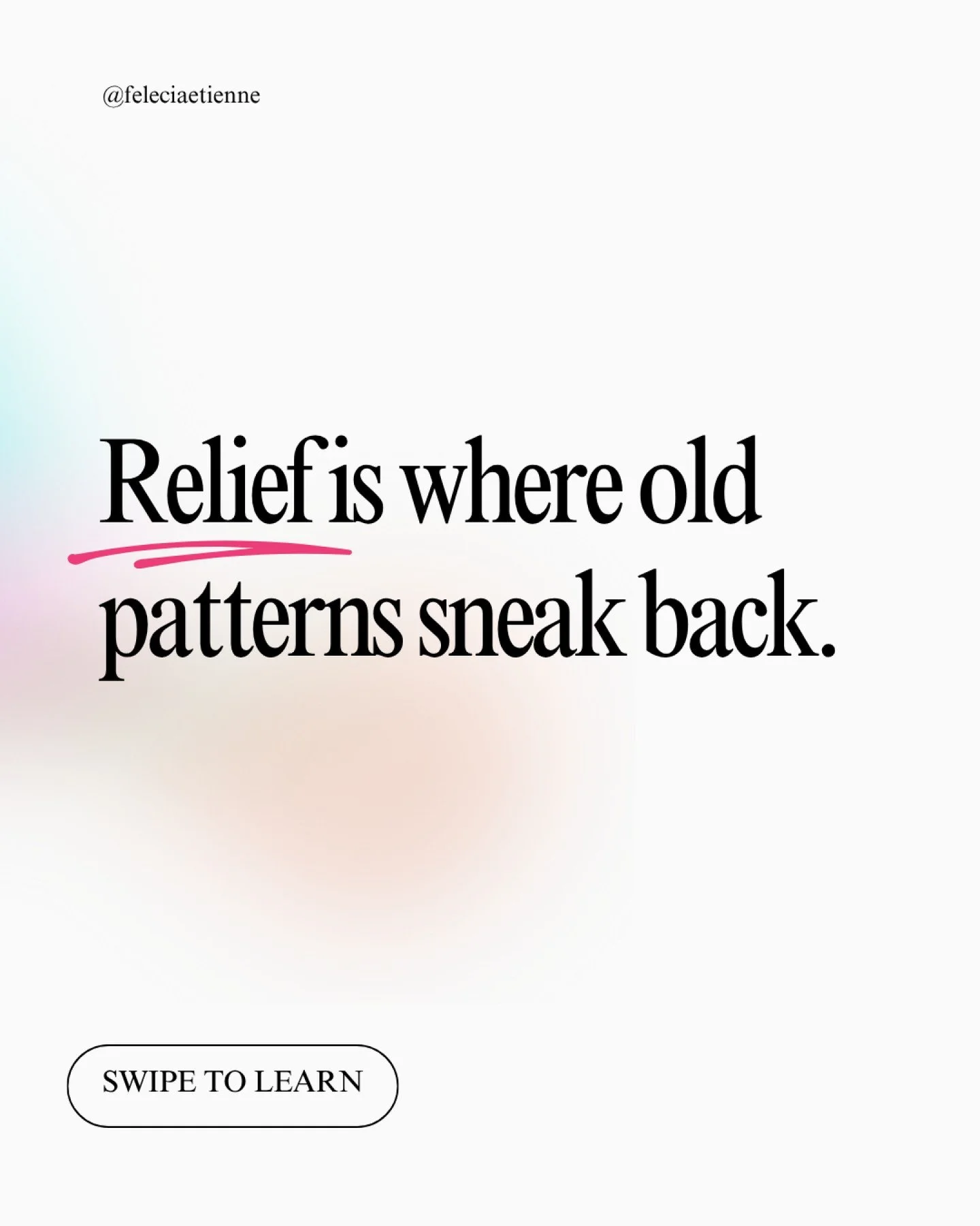 Relief is where old patterns sneak back in.

Things finally feel lighter.

The pressure eases.
The pace slows.
You can breathe again.

And without noticing&hellip;

You stop watching closely.

You loosen the boundaries.
You say yes a little faster.
Y