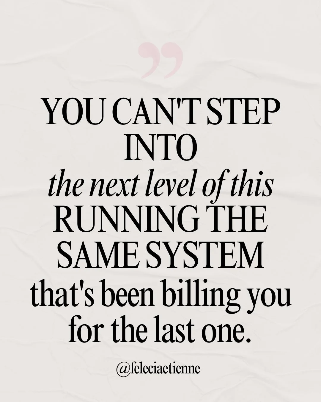 It worked&hellip; until it didn&rsquo;t.

The late pushes.
The mental load.
The way you carried everything just to keep it moving.

That system got you here.

But it&rsquo;s also what&rsquo;s starting to cost you now.

Because the next level doesn&rs