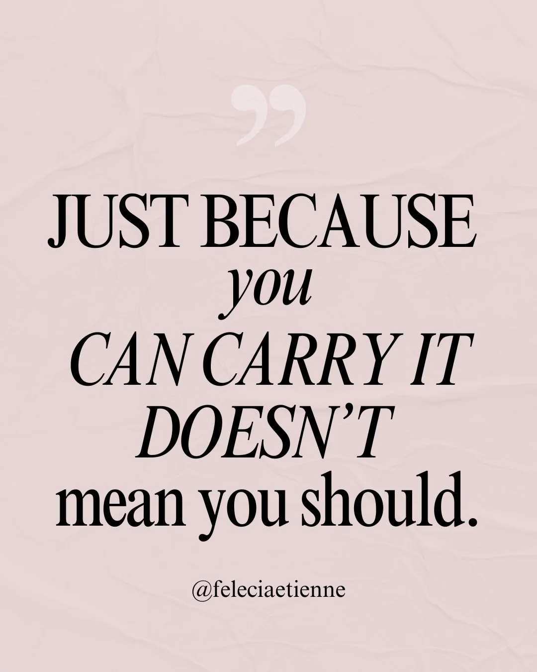 I know why you do it.

Because you&rsquo;re capable.
Because you care.
Because it&rsquo;s faster when you just handle it yourself.

And if we&rsquo;re being honest&hellip;
sometimes it feels easier than explaining, delegating, or slowing things down.