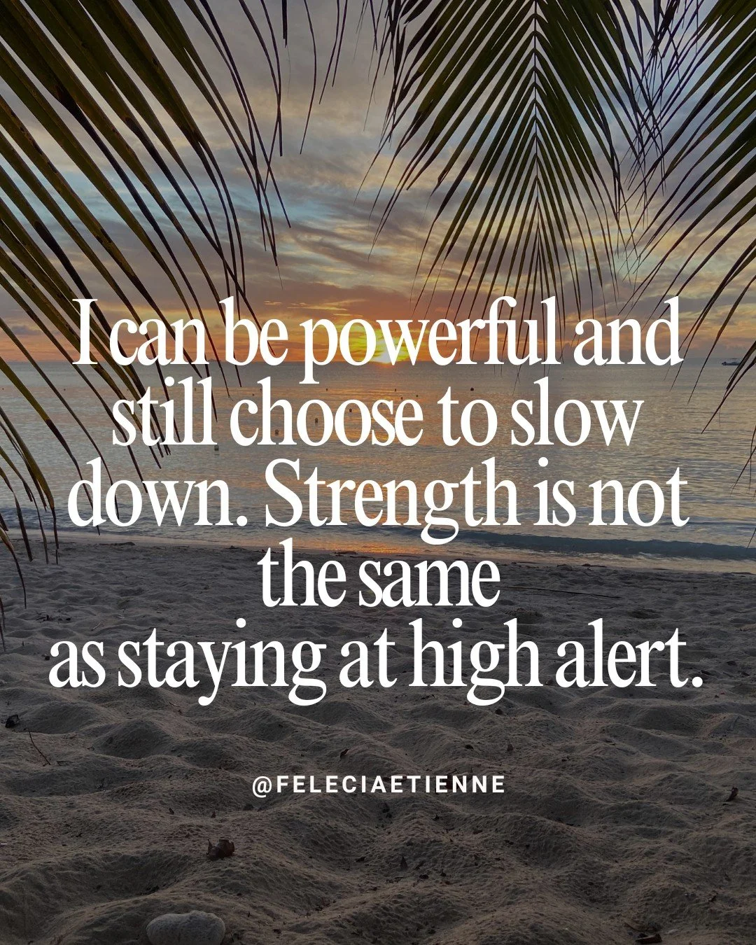Strength isn&rsquo;t constant motion.
It&rsquo;s not always being &ldquo;on.&rdquo;
It&rsquo;s not living in high alert just to keep everything together.

Real strength looks different.

It looks like pausing&hellip;
without feeling like you&rsquo;re