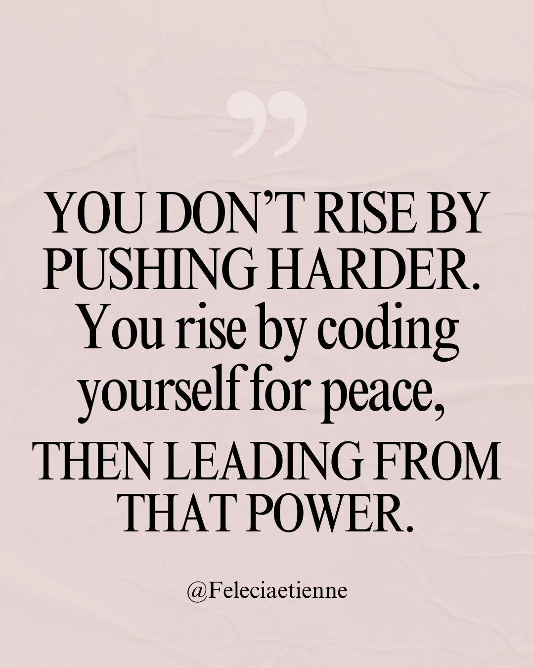 When you&rsquo;re always in push mode:

You move fast ⚡
But think narrow 🧠
And lead from pressure&hellip; not clarity

Peace doesn&rsquo;t slow you down.

It stabilizes you.

So your decisions land cleaner
Your energy lasts longer
Your leadership ac