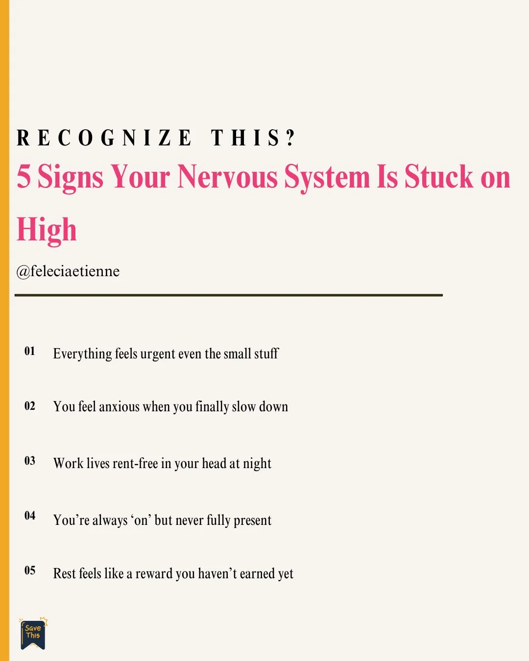 You&rsquo;re not &ldquo;just stressed.&rdquo;
Your system might be stuck on high. 👀

And the tricky part?

It doesn&rsquo;t always look like burnout.

It looks like being productive.
Being responsible.
Being the one who keeps everything moving.

But