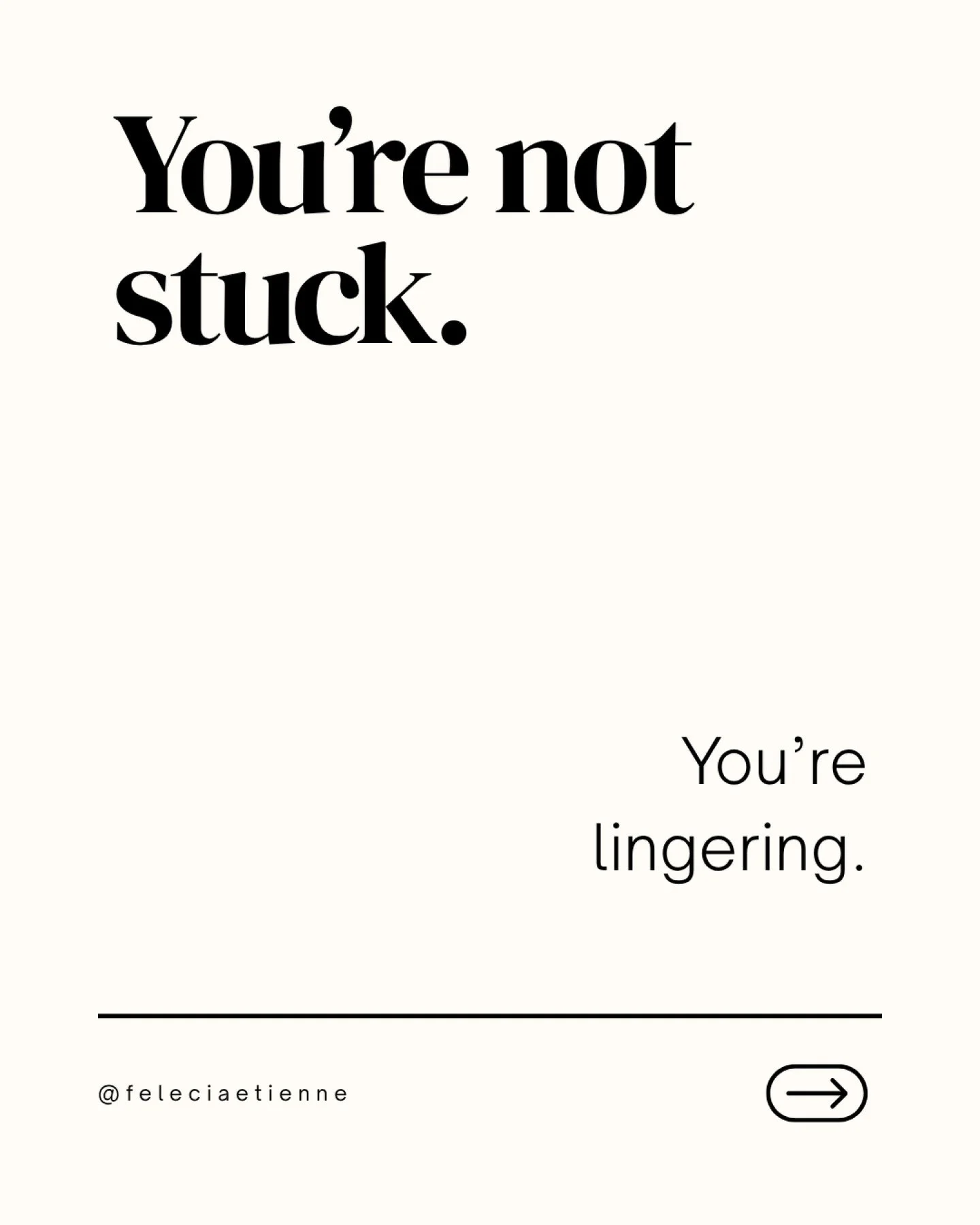 You&rsquo;re not stuck.
You&rsquo;re lingering. 👀

In the in-between.

Where you already know it&rsquo;s not working but you haven&rsquo;t fully decided to let it go.

So you stay.

You adjust.
You tolerate.
You tell yourself, &ldquo;just a little l
