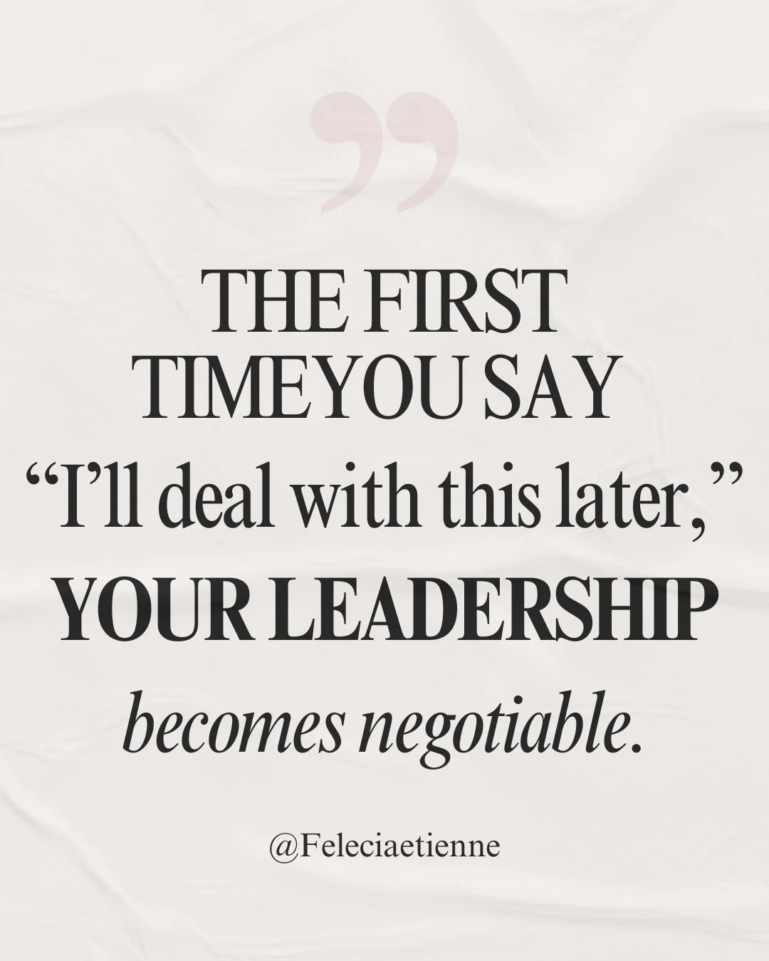 The first &ldquo;I&rsquo;ll deal with this later&rdquo;&hellip;
is never just one. 👀

It feels small.

Harmless.
Temporary.
Even responsible.

But that one moment?

It sets the tone.

Because the next time something feels uncomfortable&hellip;
uncle