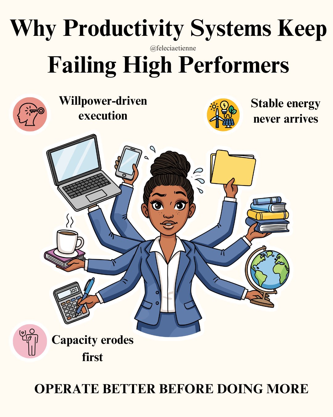 If productivity systems worked&hellip;
you wouldn&rsquo;t have to keep restarting. 👀

But you do.

High energy.
Clear mind.
Zero pressure.

And let&rsquo;s be honest..

That&rsquo;s not most days.

👉 You don&rsquo;t need to do more.

You need a sys