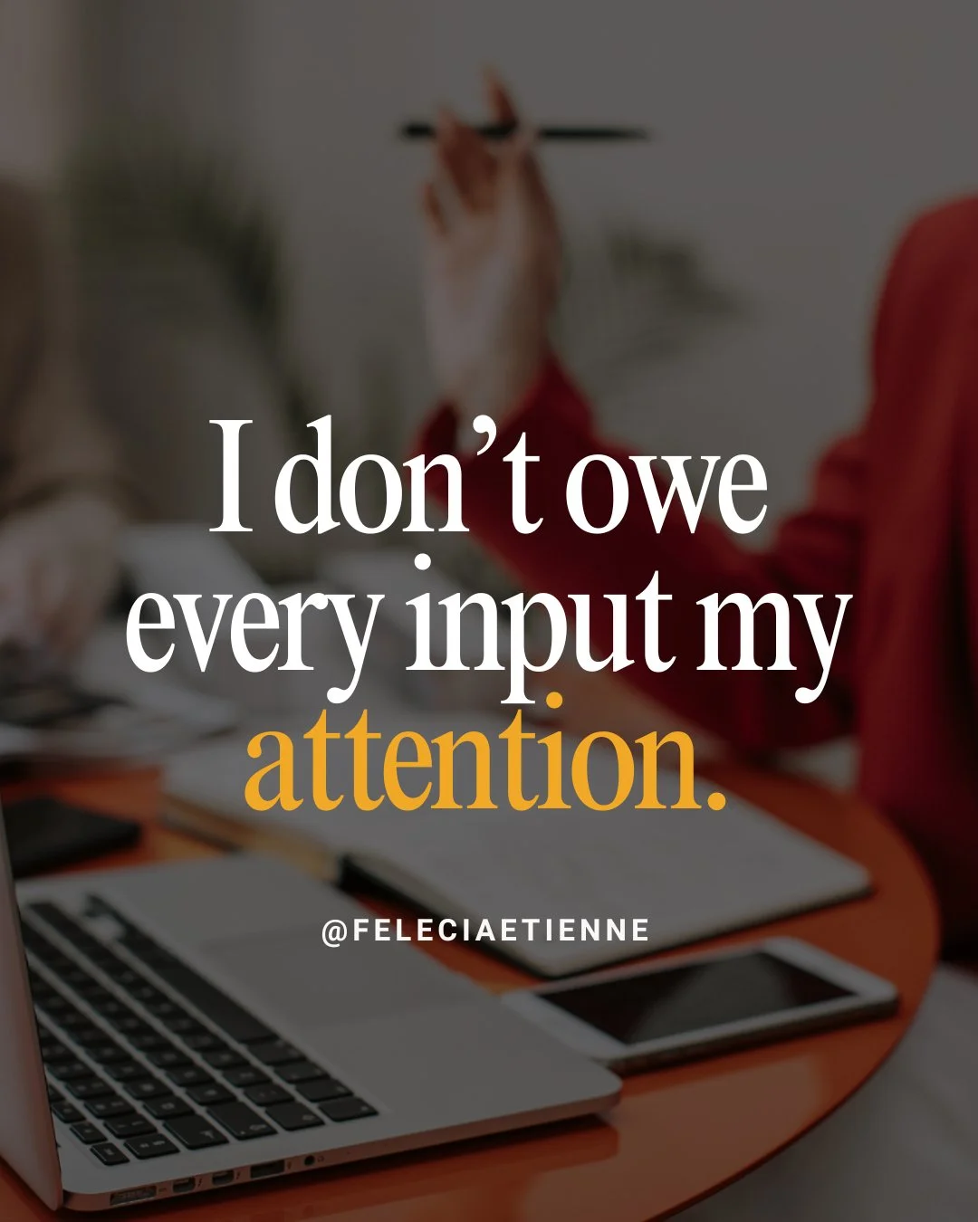 Not everything that reaches you&hellip; deserves you. 👀

Every ping.
Every request.
Every &ldquo;quick thing.&rdquo;

All asking for your attention.

And if you&rsquo;re not careful?

Your day gets decided for you.

You respond.
Adjust.
Handle it.

