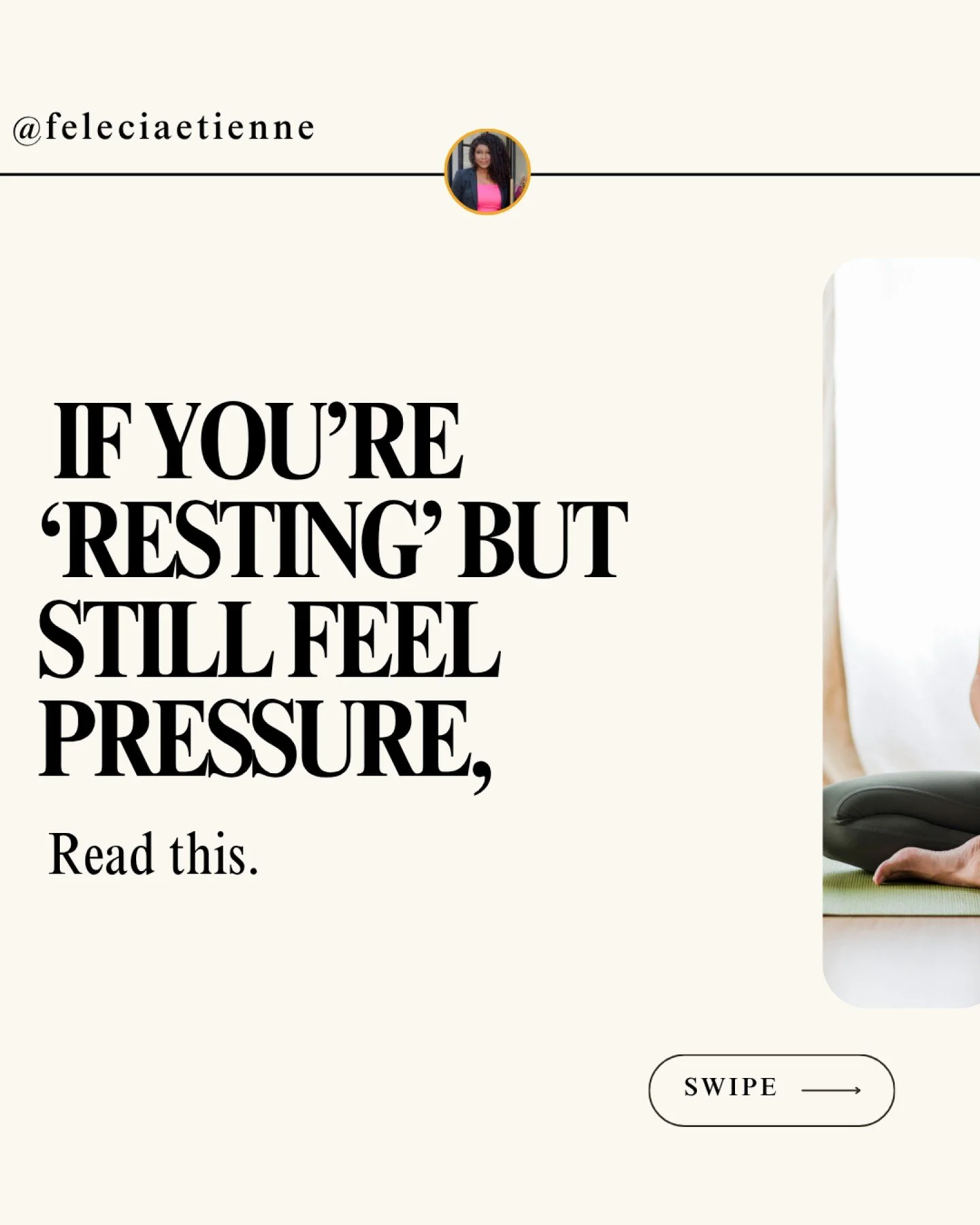 If you&rsquo;re &ldquo;resting&rdquo;&hellip; but still feel pressure, read this. 👀

Because that&rsquo;s not real rest.

It&rsquo;s your brain still holding everything
while your body tries to pause.

You call it being thoughtful.
Strategic.
Carefu