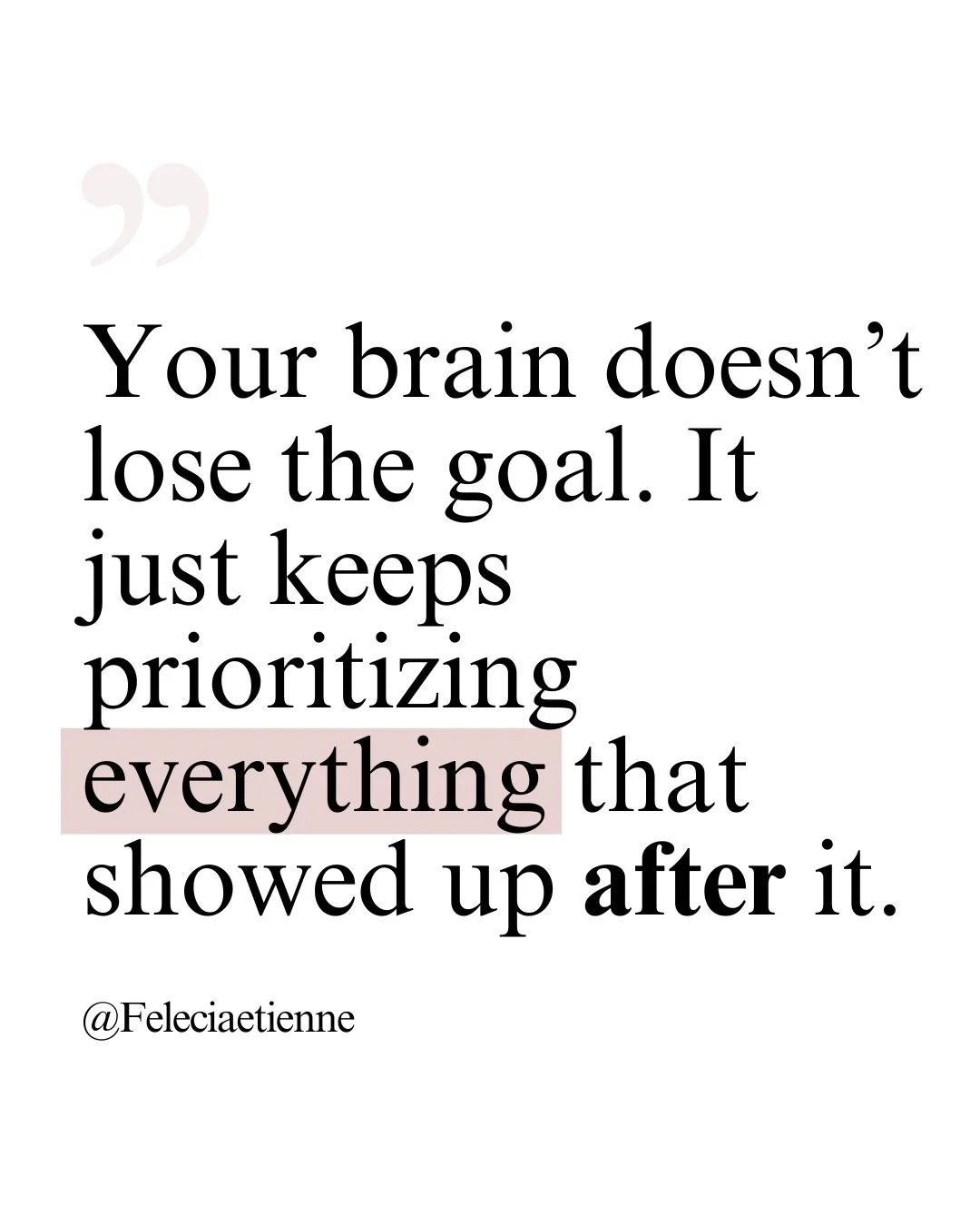 Your brain doesn&rsquo;t forget the goal. 

It just gets pulled into everything that shows up after it.

Messages.
Decisions.
Tiny &ldquo;quick things.&rdquo;
Other people&rsquo;s urgency. 😮&zwj;💨

So the goal stays there&hellip; technically intact
