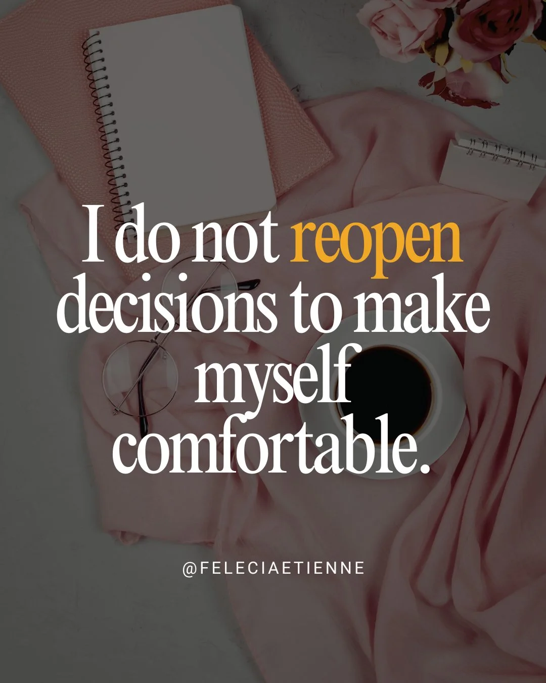 Not every doubt deserves a second round.

Not every moment of discomfort is a signal to rethink what you already knew was right. 

Because reopening decisions doesn&rsquo;t always create clarity&hellip;

Sometimes it just delays movement.

And we oft