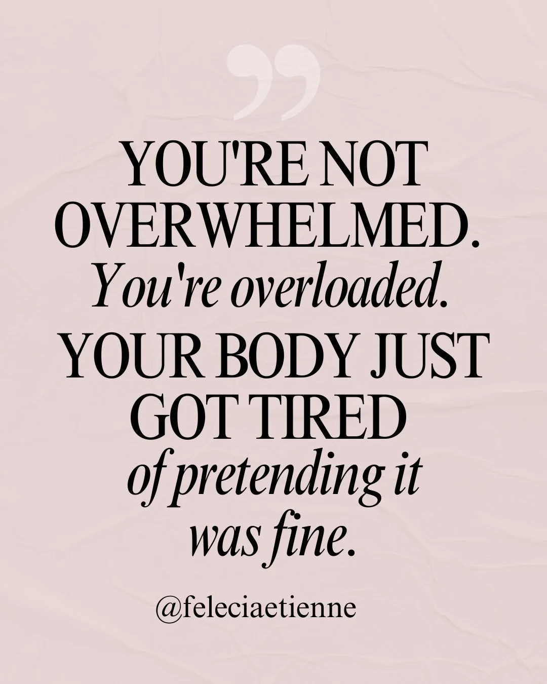 There is a difference between overwhelmed and overloaded.

Overwhelmed sounds like a feeling. Overloaded is a structural reality.

Your body has been signaling the difference for a while. The question is whether the system has been listening.
