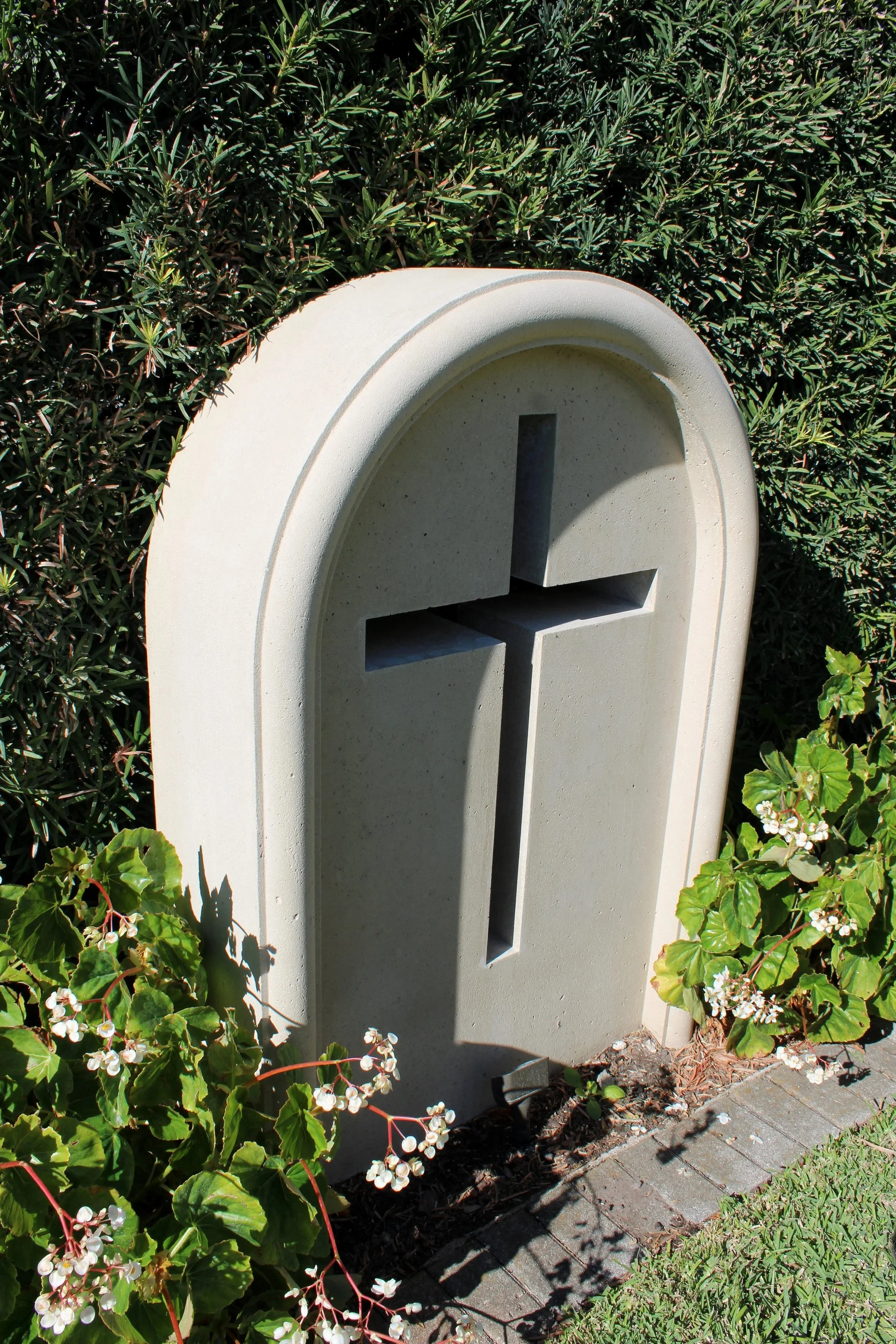 Cross monument at St. Paul's by the Sea Episcopal Church in Jacksonville Beach.
