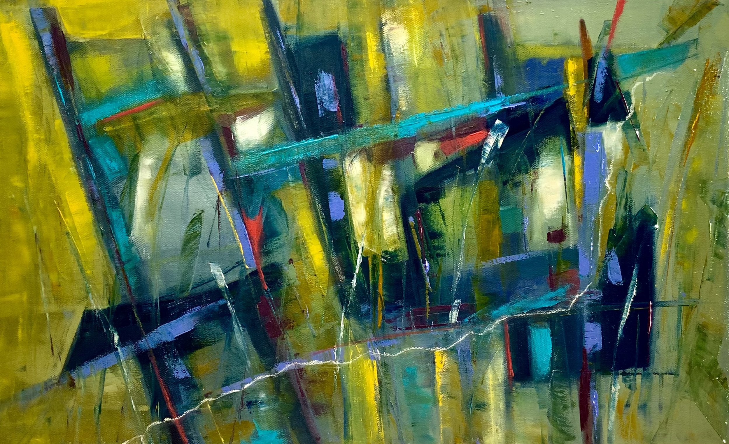 With Cities It Is As with Dreams (Italo Calvino); 70 x 43 cm; Oil on Canvas