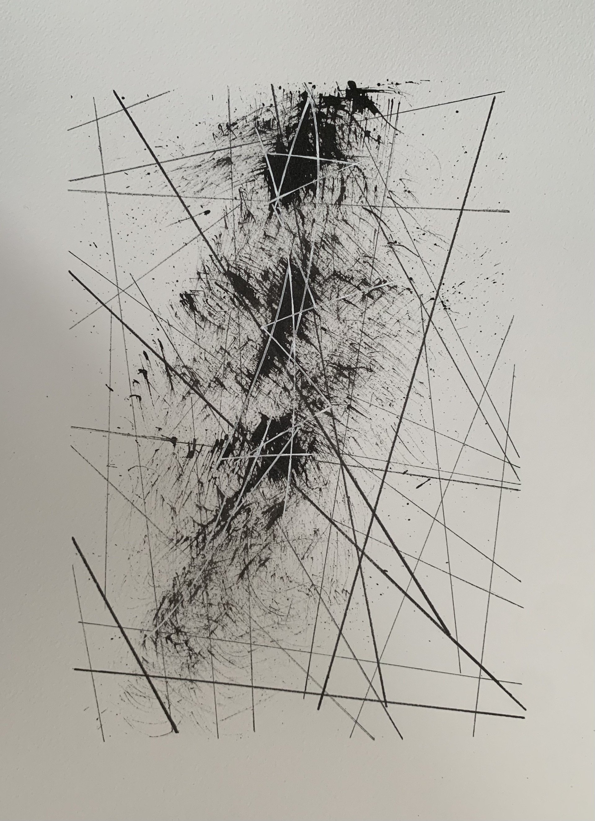 Ink  Abstract Geometrics on Paper