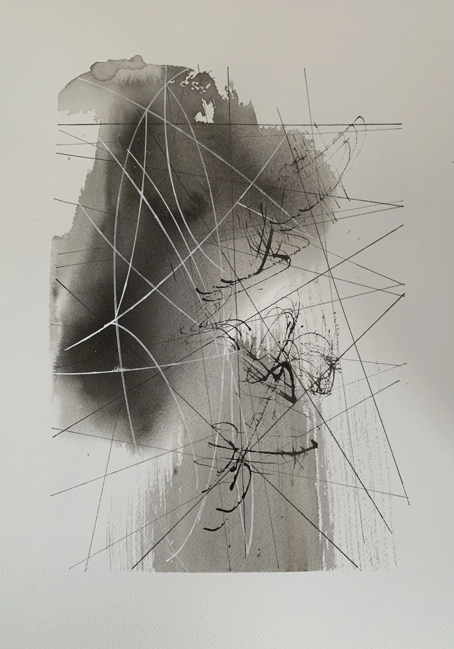 Ink  Abstract Geometrics on Paper