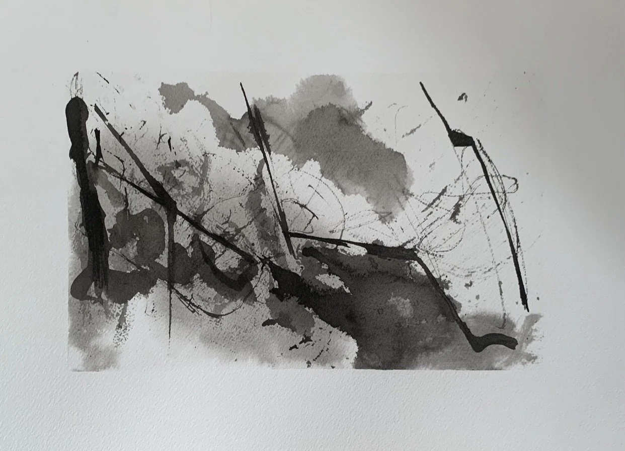 Ink 
Sea and Landscape on Paper