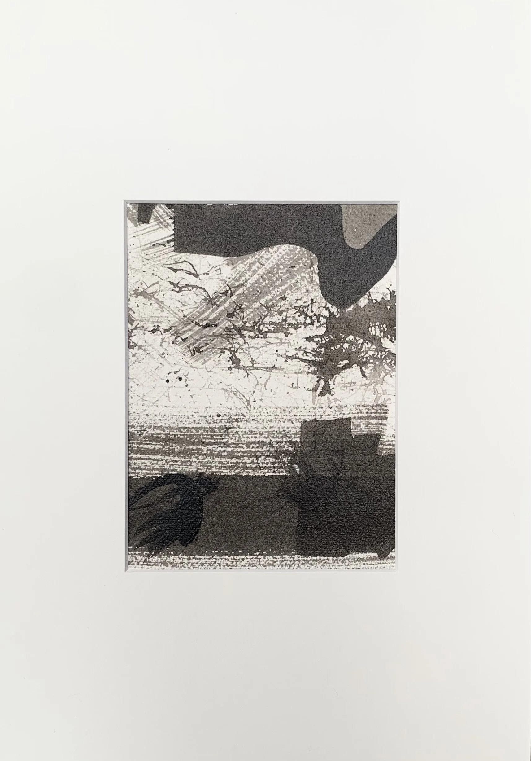 Ink Sea and Landscape on Paper