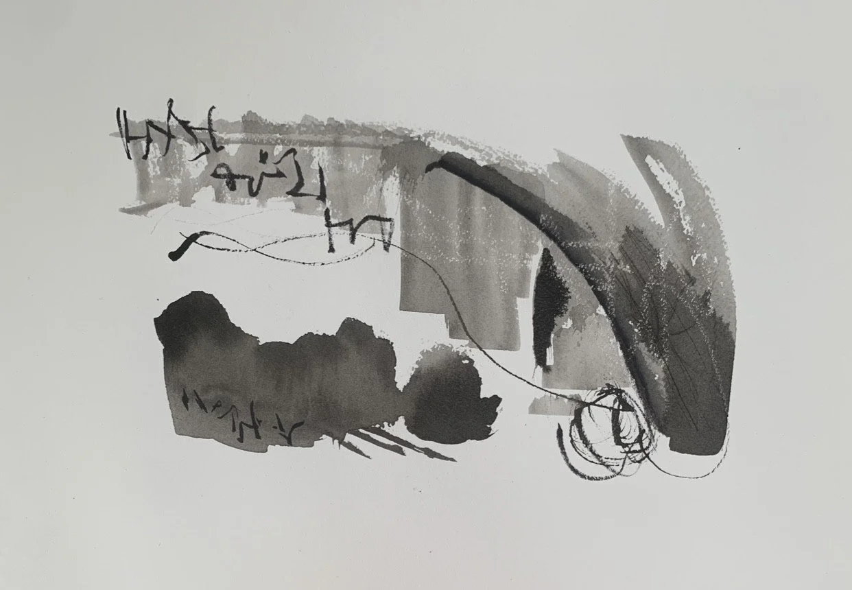 Ink 
Sea and Landscape on Paper