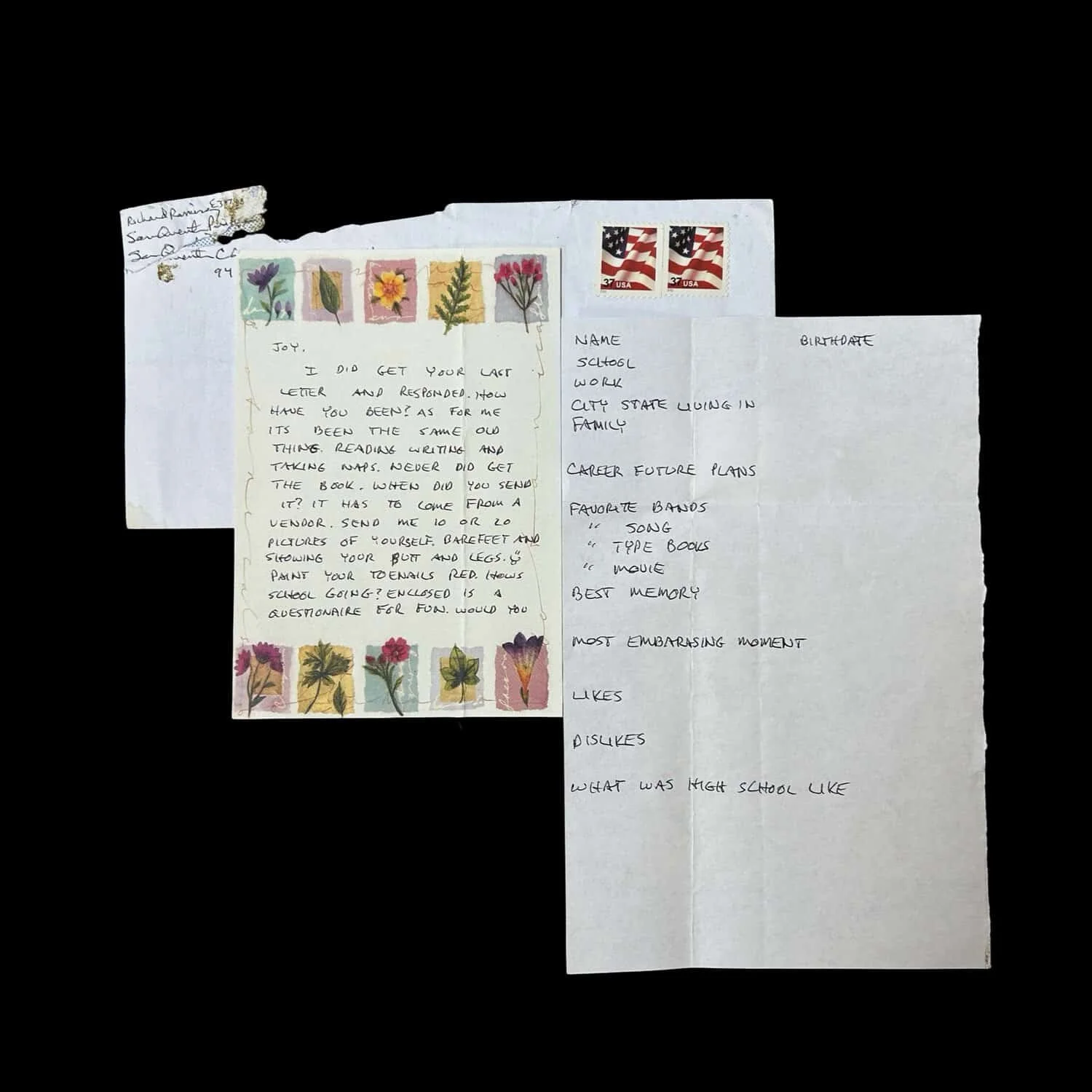 Richard Ramirez - Letter and Envelope Set with Questionnaire