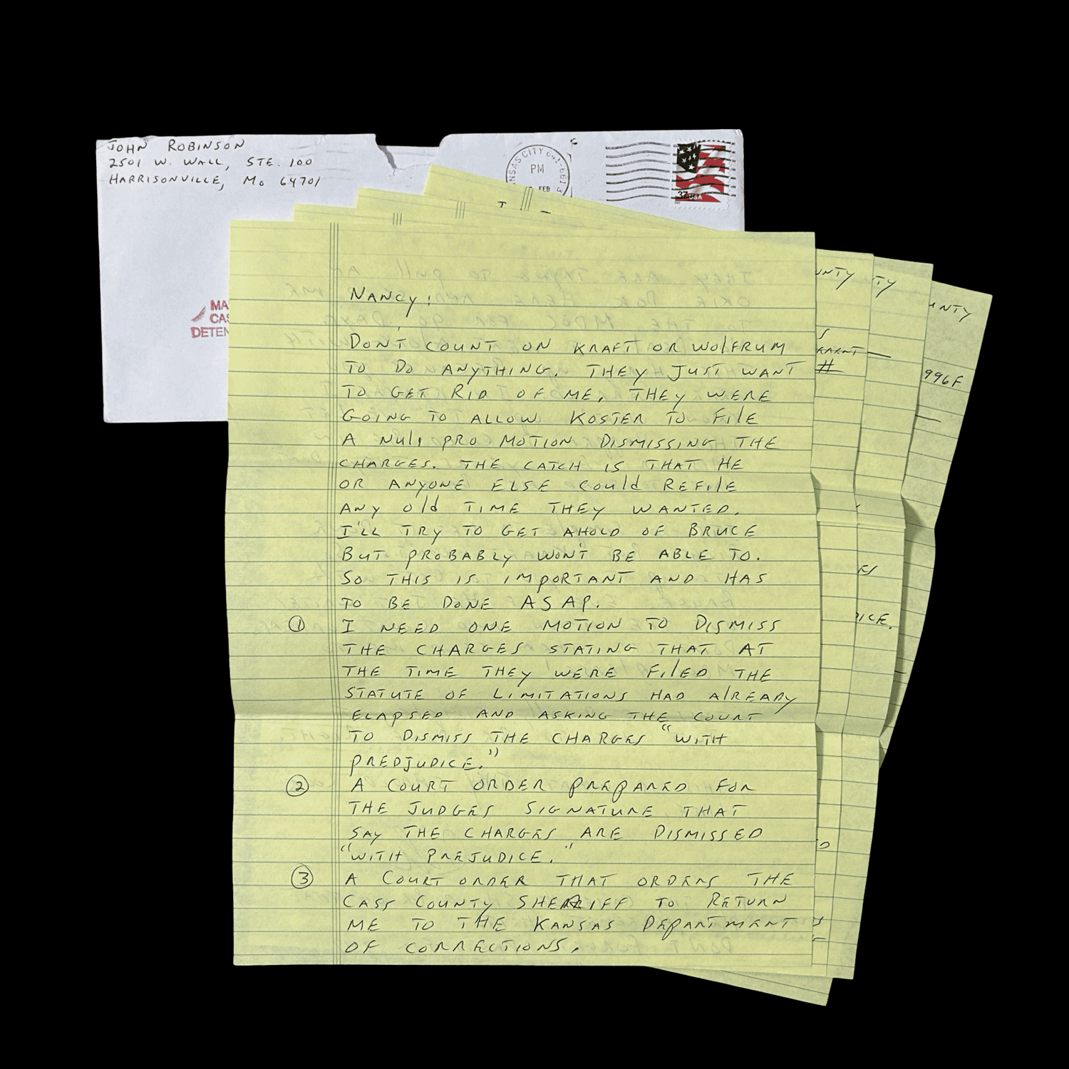 John Robinson - Letter and Envelope Set