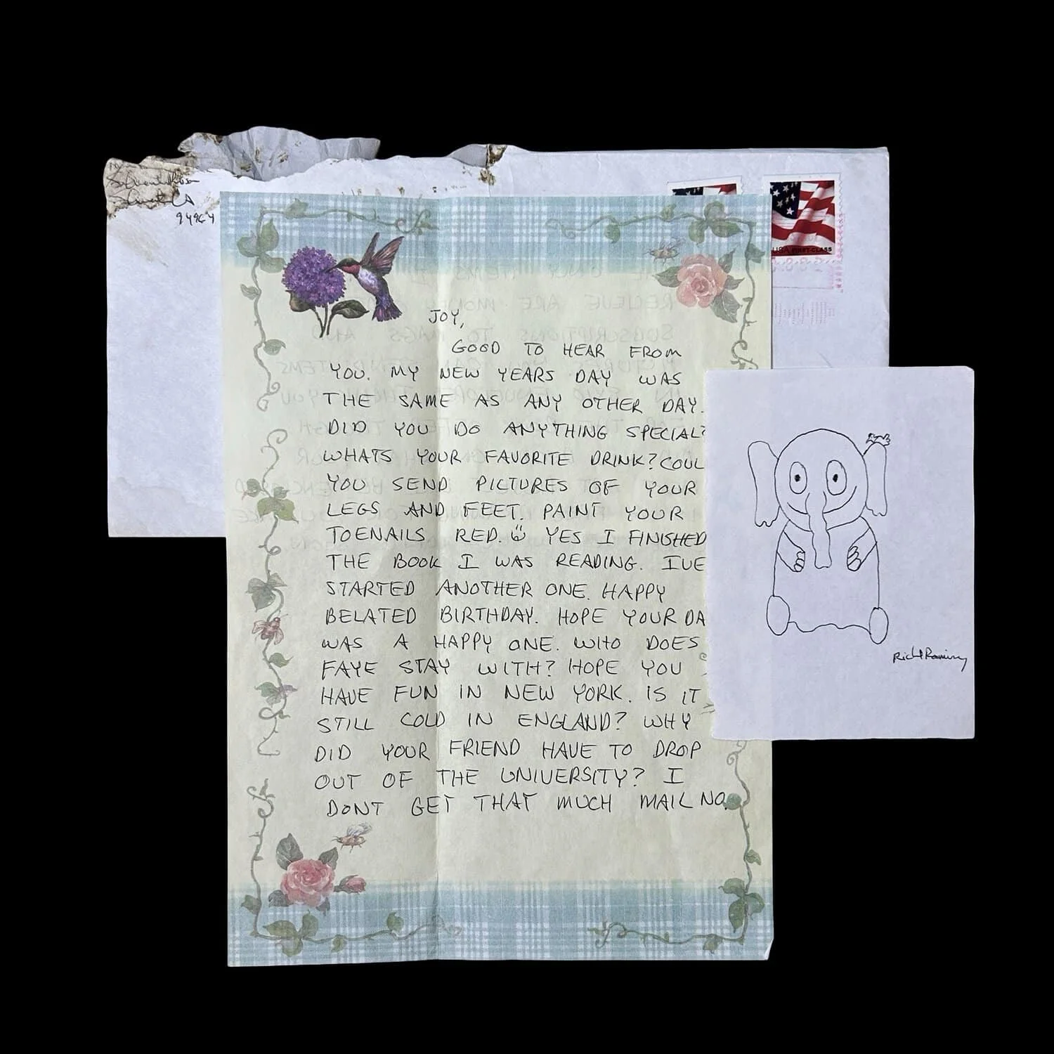 Richard Ramirez - Letter and Envelope Set with Drawing