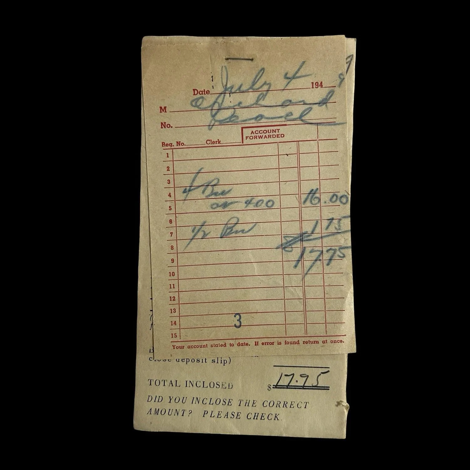 Davidian Seventh-Day Adventists Receipt - Branch Davidians - Waco, Texas