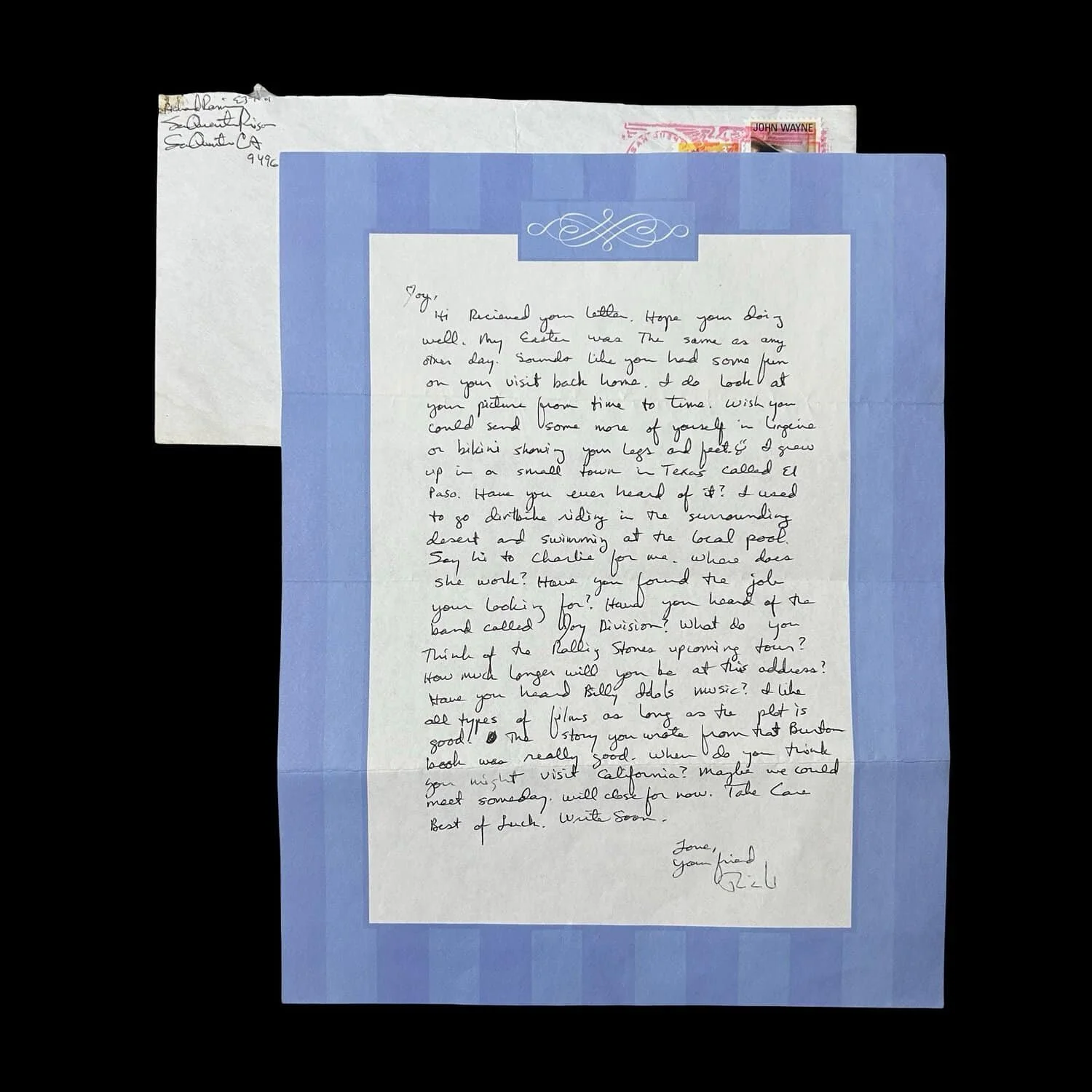 Richard Ramirez - Letter and Envelope Set