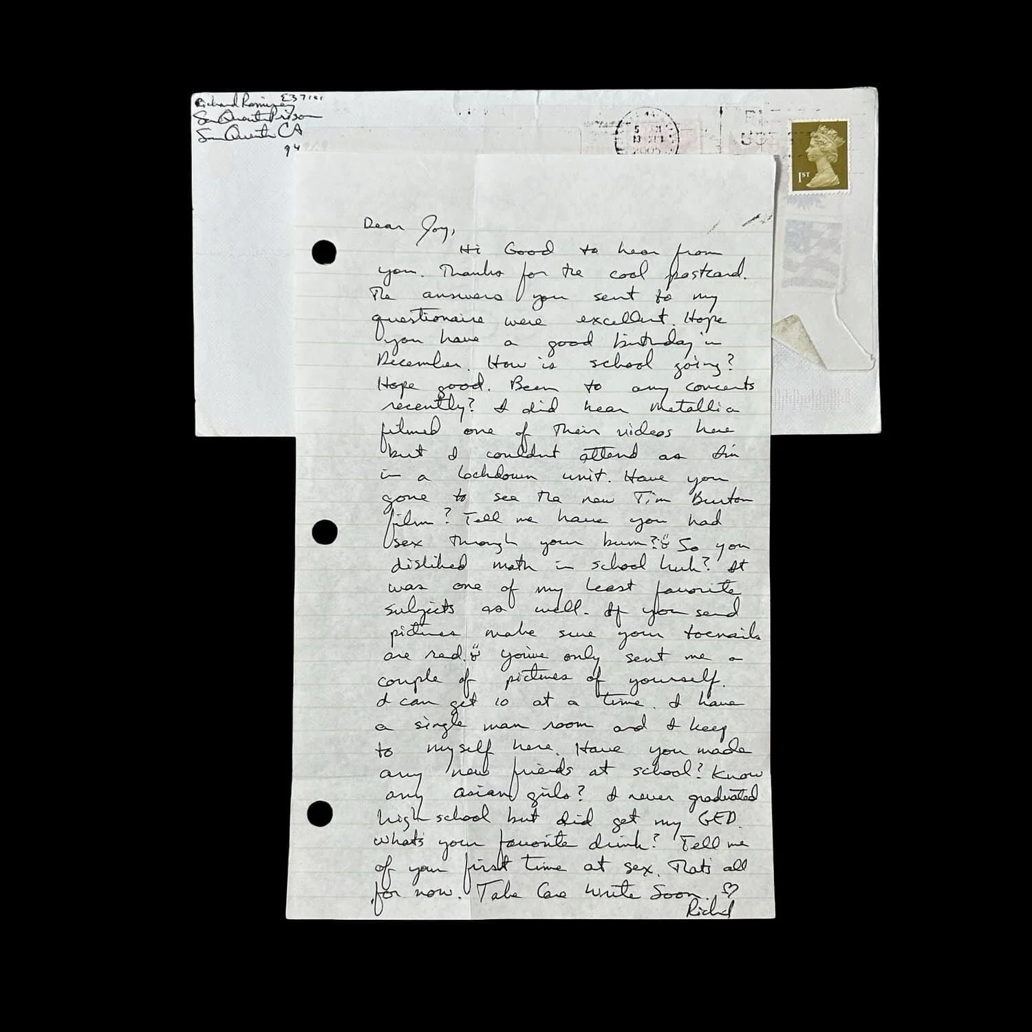 Richard Ramirez - Letter and Envelope Set