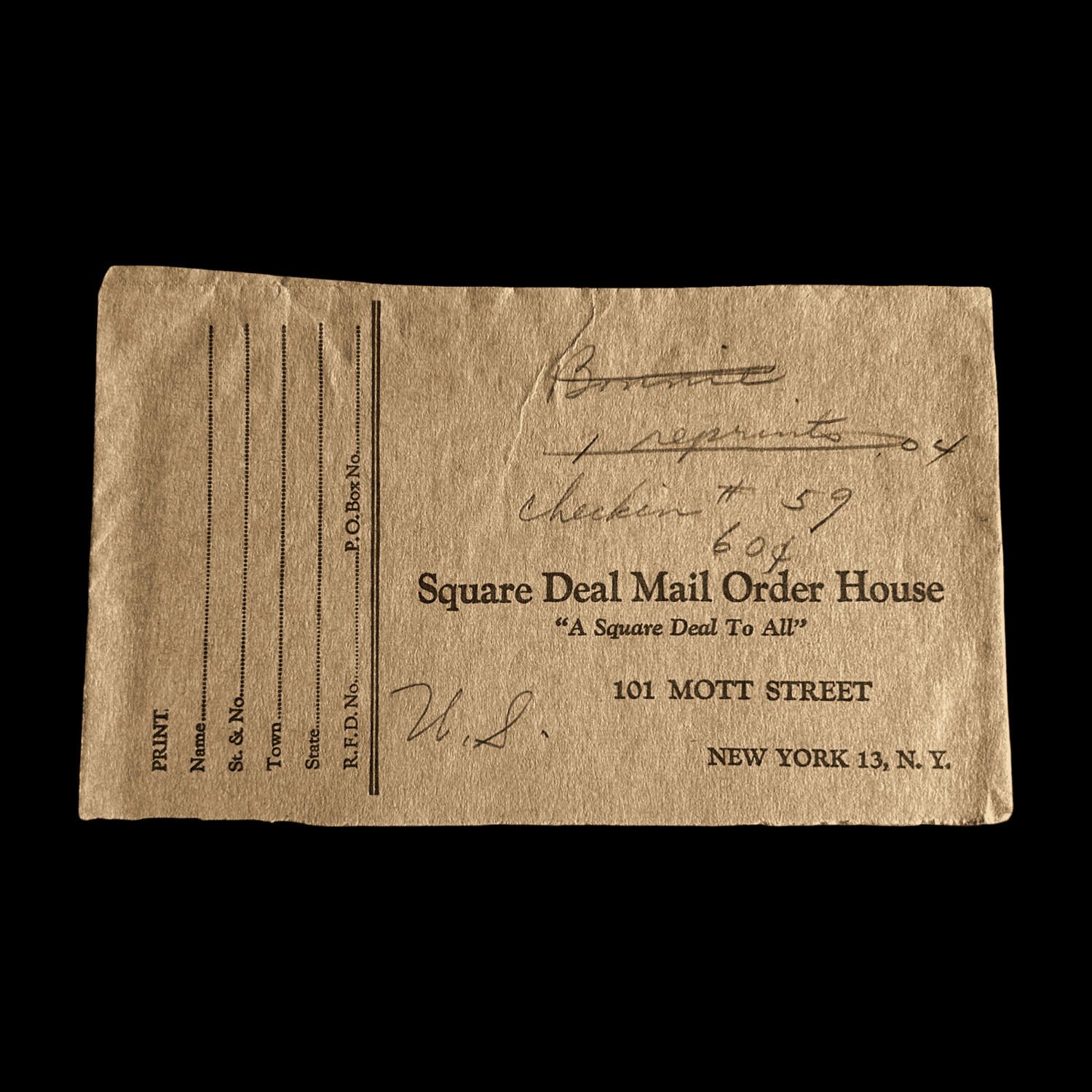 Mail Order Receipt - Branch Davidians - Waco, Texas