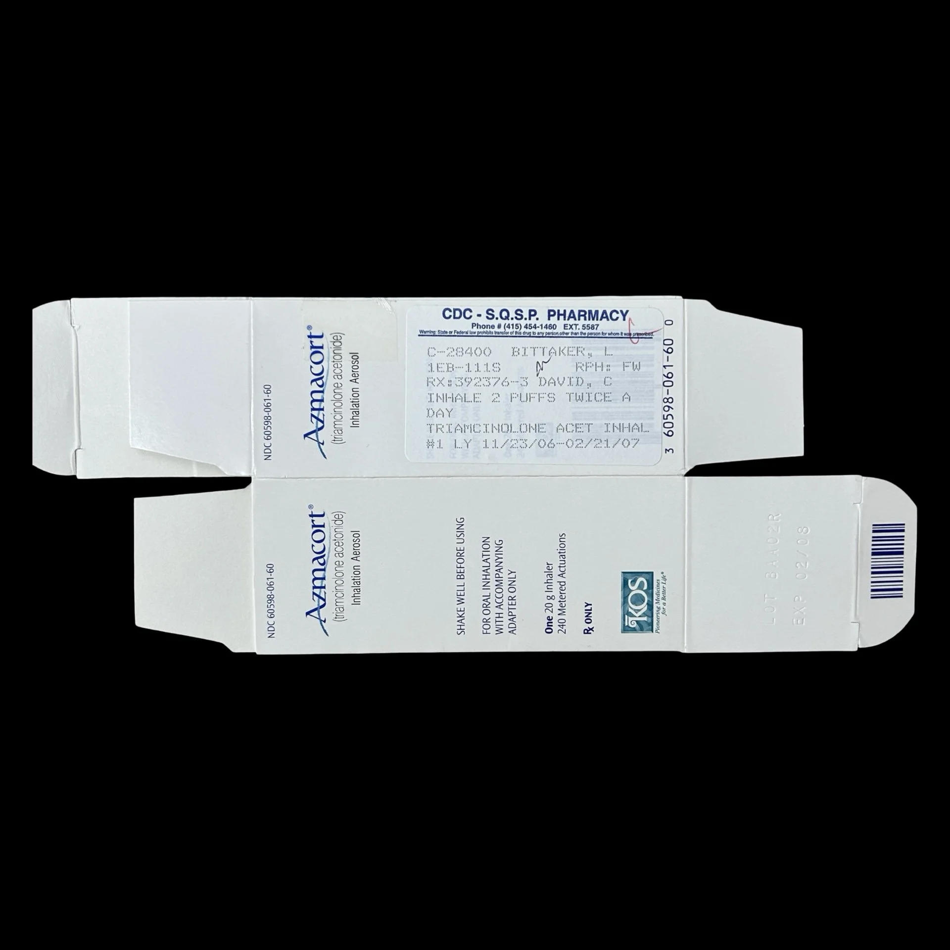 Lawrence Bittaker - Inhaler Box