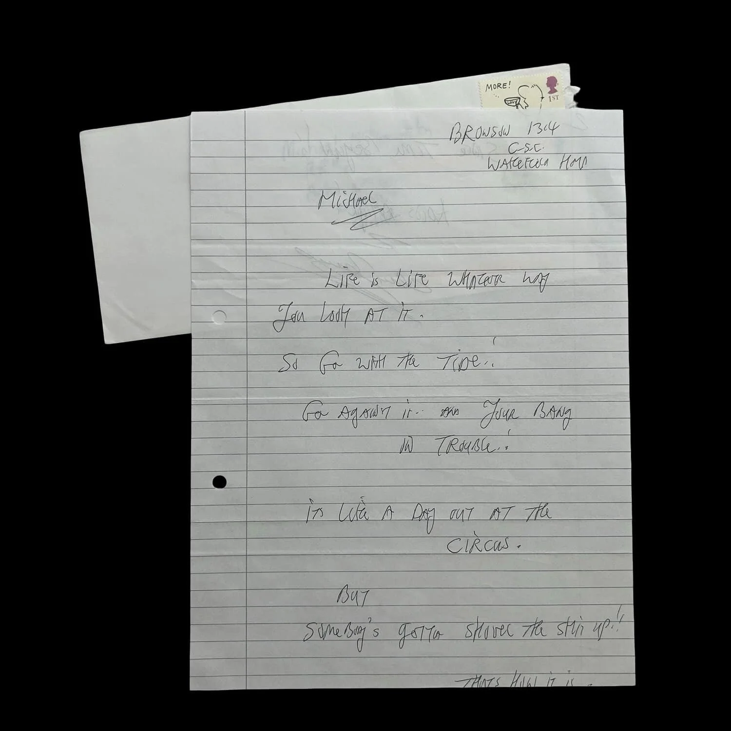 Charles Salvador Bronson - Letter and Envelope Set